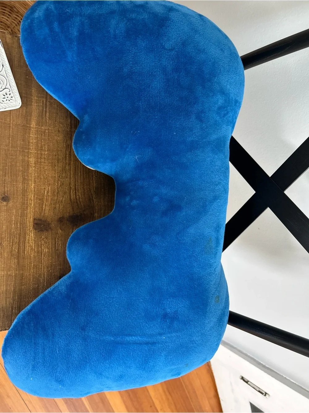 Blue Plush Gamer Controller Pillow Lime Accents large squish video game pillow